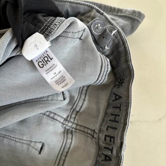 Athleta Girl Grey Skinny Jeans - Size 14 - Adjustable Waist - Picture 5 of 6